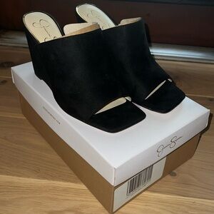 Jessica Simpson Aishia Black 8.5 Wedge Sandals
